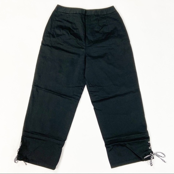 TALBOTS Petites Stretch Black Ankle Cropped Black Career Trouser Pants - Picture 2 of 11